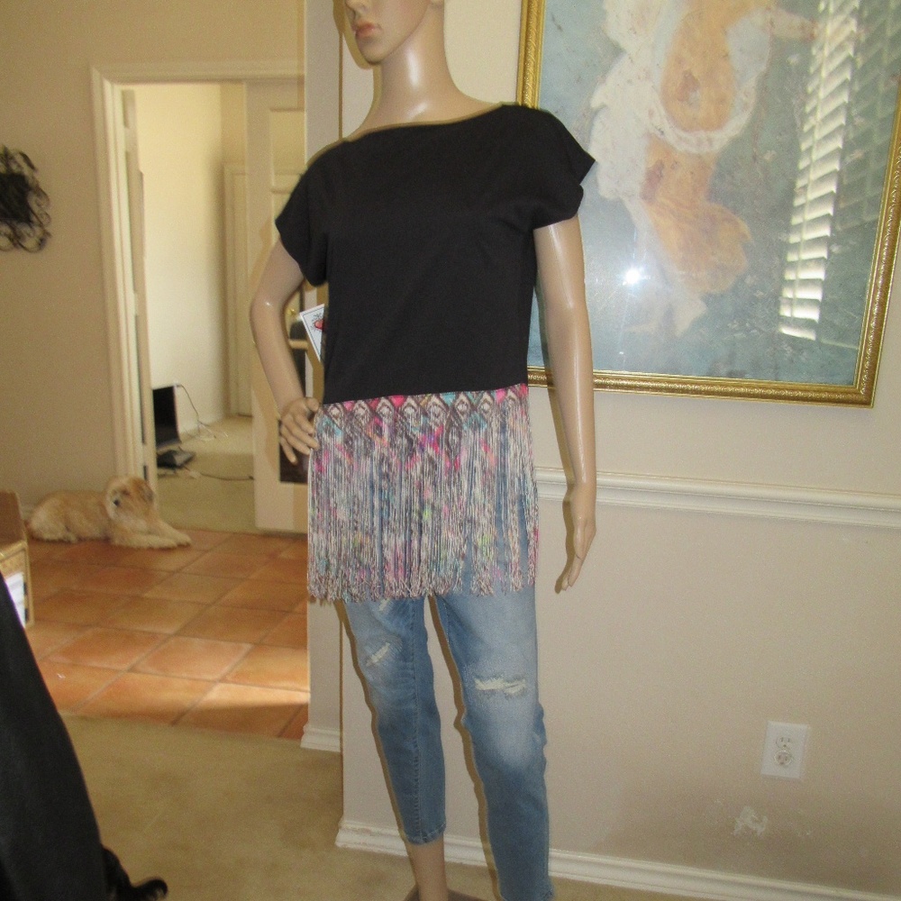 Crop AZTEC Fringe SHIRT